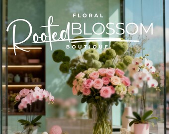 Custom Business Logo Decal for Storefront Window, Personalized Company Name Vinyl Sticker, Outdoor Shop Sign, Business Door Lettering