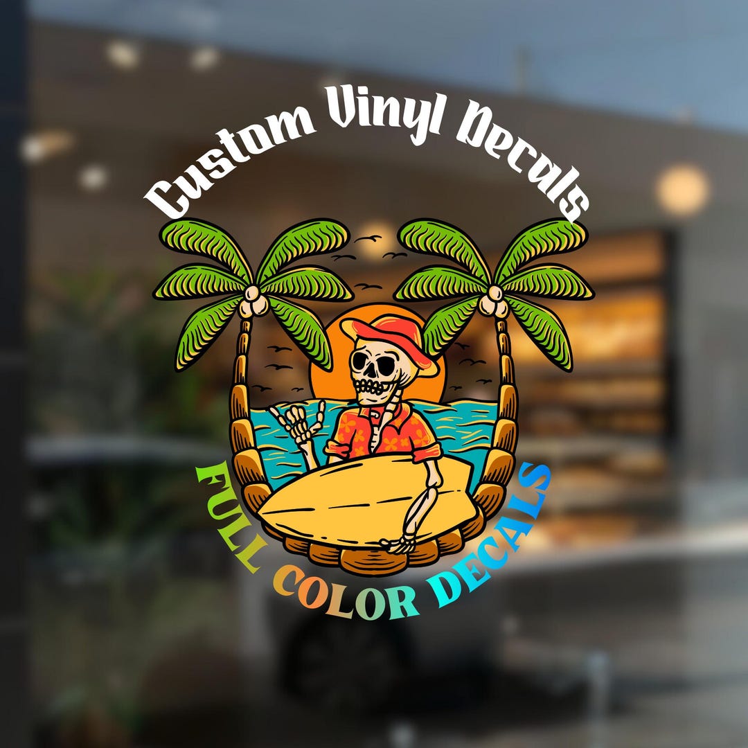 Full Color Custom Logo Window Decal, Personalized Logo Signs, Custom ...