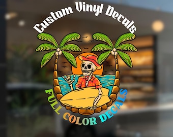 Full Color Custom Logo Window Decal, Personalized logo signs, Custom Window Decal, Business door Decal, Logo Signs, Window Decals