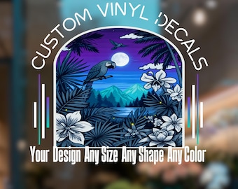 Personalized Business Logo Decals, Custom Vinyl Stickers for Car Window, Wall, Laptop, Waterproof, Durable Branding & Advertising