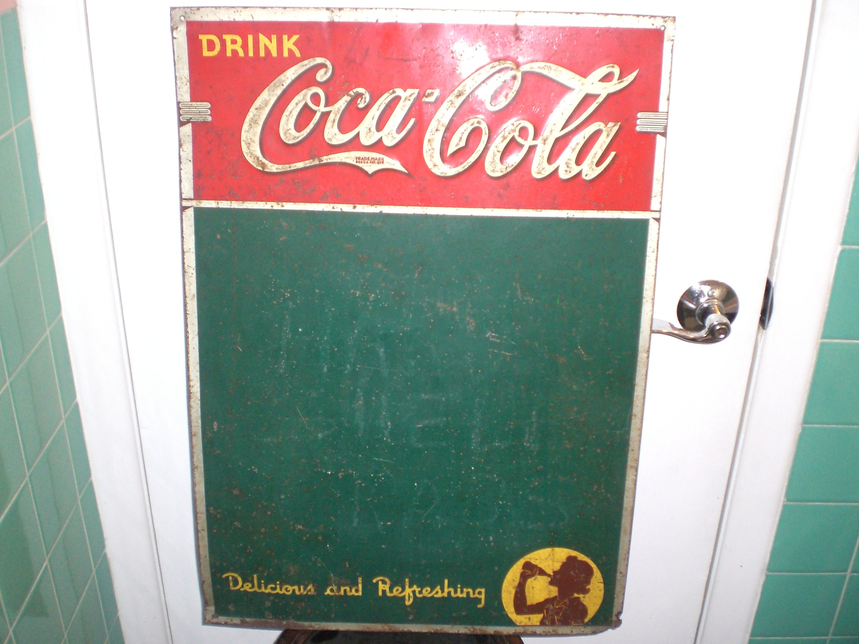 Vintage Coca Cola Menu Board - Etsy