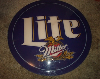 Vintage Miller Lite Beer Plastic Barrelhead Sign - Etsy