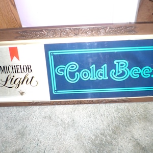 Vintage Michelob Light Cold Beer WORKING Lighted Sign