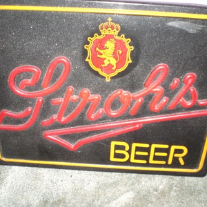 Vintage Stroh's Beer WORKING Lighted Sign - Etsy