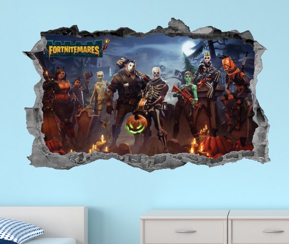 Fortnite Murale Stickers Autocollant 3d Breakout Brise Wall Art Home - fortnite murale stickers autocollant 3d breakout brise wall art home chambre