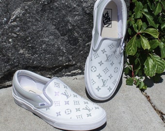 white reflective louis vuitton vans Louis vuitton vans | Etsy