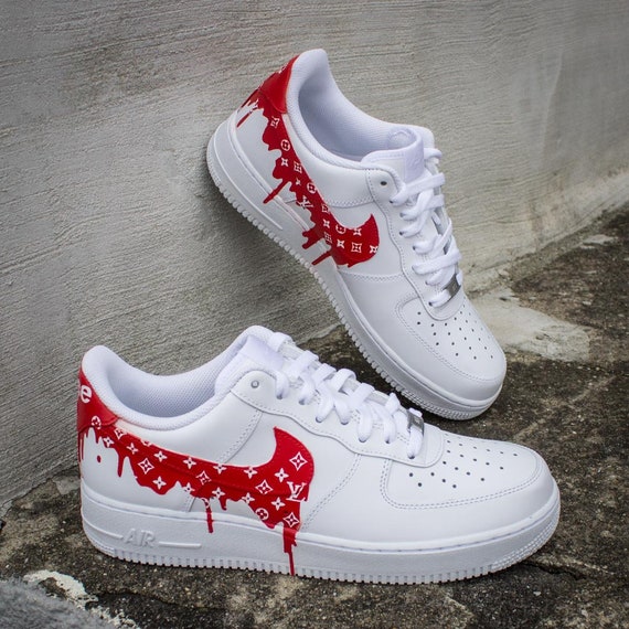 drippy louis vuitton air force 1 red