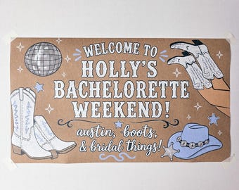 Custom Banner, Printed Butcher Paper Banner, Personalized Party Decor, Event Banner, Printed Banner, Personalized Banner, Bachelorette