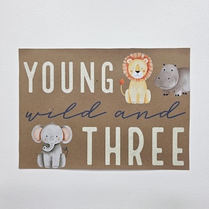Custom Banner, Printed Butcher Paper Banner, Personalized Party Decor, Event Banner, Printed Banner, Personalized Banner, Safari Theme