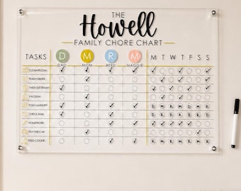 Custom Acrylic Chore Chart | Chore Chart | Custom Chore Chart | Classroom Decor | Personalized Chart| Family Chore Chart