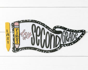 Personalized First Day of School Pennant Flag, Felt Pennant Flag, First Day of School Last Day of School Sign, Back to School Photo Prop