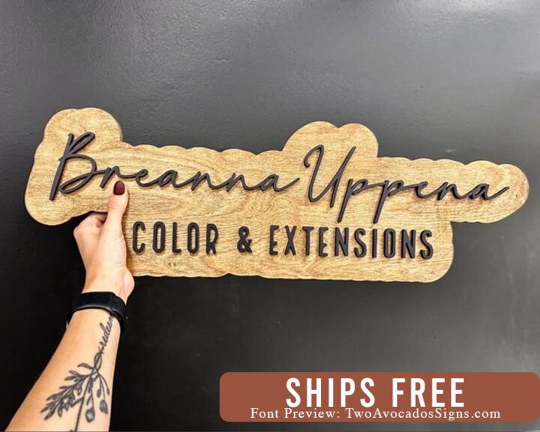 Personalizable Sign Custom Sign, Personalized Sign, Small Business Sign, Logo Sign, Salon ...