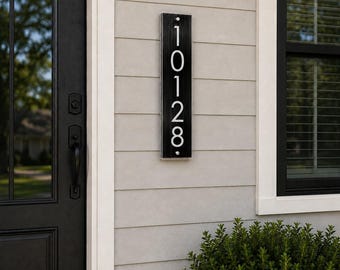Custom Address Sign | House Number Address Sign | Vertical House Numbers | New Home Decor | Outdoor Plaque | Modern Farmhouse | Housewarming
