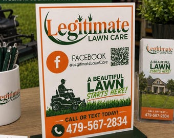 Social Media Sign, QR Code Sign, Business Counter Sign, Facebook Instagram Sign, Google Review Sign, Small Business Display