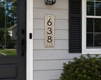 Custom Address Sign | House Number Address Sign | Vertical House Numbers | New Home Decor | Outdoor Plaque | Modern Farmhouse | Housewarming