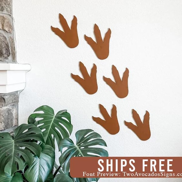 Dinosaur wall decor, dinosaur wall accessory, dinosaur sign, dinosaur nursery, dinosaur feet