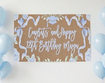 Custom Banner, Printed Butcher Paper Banner, Personalized Party Decor, Event Banner, Printed Banner, Personalized Banner, Graduation
