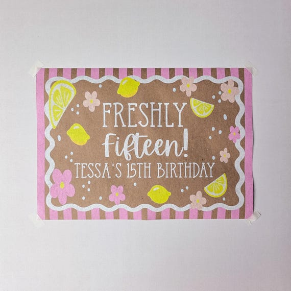 Custom Banner, Printed Butcher Paper Banner, Personalized Party Decor, Event Banner, Printed Banner, Personalized Banner, Freshly Lemon