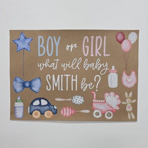 Custom Banner, Printed Butcher Paper Banner, Personalized Party Decor, Event Banner, Printed Banner, Personalized Banner, Gender Reveal