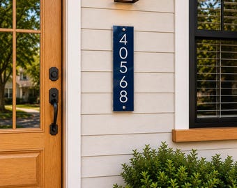 Custom Address Sign | House Number Address Sign | Vertical House Numbers | New Home Decor | Outdoor Plaque | Modern Farmhouse | Housewarming