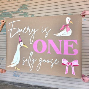 Custom Banner, Printed Butcher Paper Banner, Personalized Party Decor, Event Banner, Printed Banner, Personalized Banner, Silly Goose