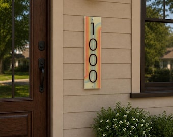 Custom Address Sign | House Number Address Sign | Vertical House Numbers | New Home Decor | Outdoor Plaque | Modern Farmhouse | Housewarming