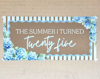 Custom Banner, Printed Butcher Paper Banner, Personalized Party Decor, Event Banner, Printed Banner, Personalized Banner, The Summer I
