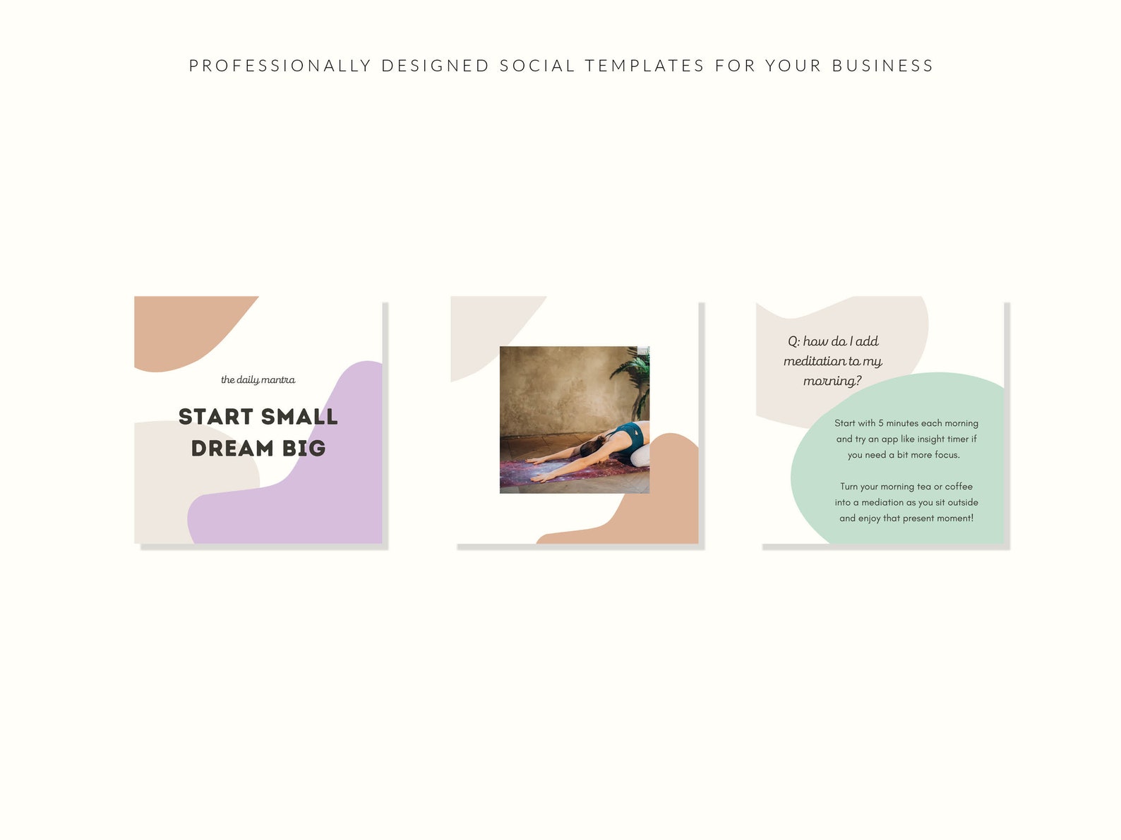 Flow Social Media Instagram Template Canva Posts Yoga Wellness Health ...