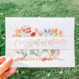 Personalized Hand-painted Card Set/Watercolor/Stationary Note Cards/Greeting Cards, Custom Lettering