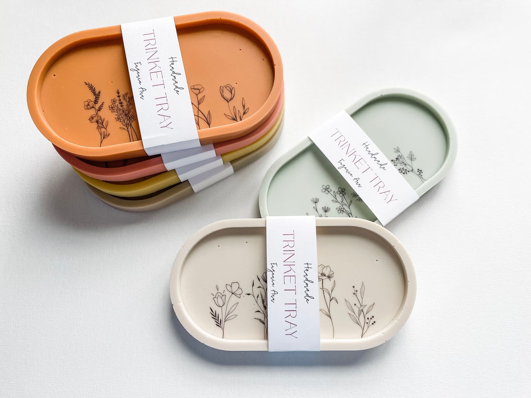 Floral Trinket Tray/jewelry Tray/ring Holder/bridesmaid Etsy