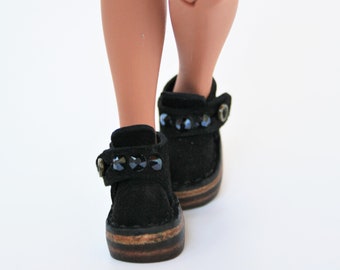 Per ordinare: Stivaletti in pelle per bambole Blythe/Pullip/Licca con strass, diversi colori tra cui scegliere, Accessori per bambole, Scarpe per bambole