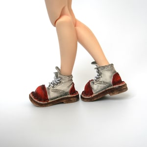 To order: Leather Blythe/Pullip/Licca shoes, different colors to choose, clown boots, Doll boots, Blythe clothes, 1 6 scale doll shoes