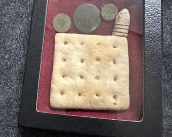 Civil War Hardtack With Dug Relics