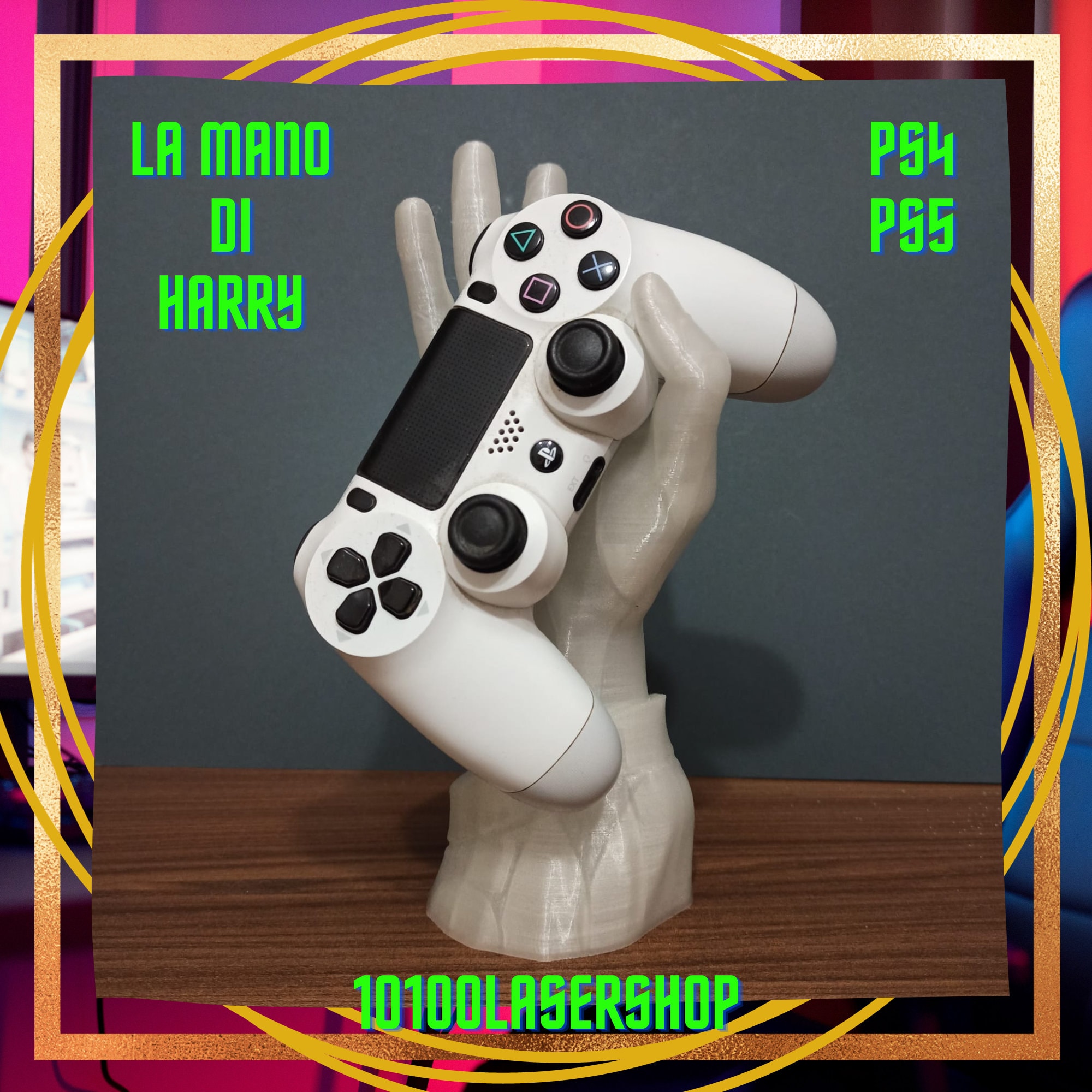 Supporto joystick la mano di HARRY ps3 ps4 PS5 regalo perfetto per i giocatori.hand controller holder,cristalli dualshock playstation