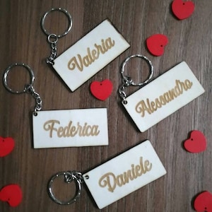 Segnaposto matrimonio,personalizzato,nomi legno,con portachiavi personalized wooden name,laser costom,segna posto,wedding place card,