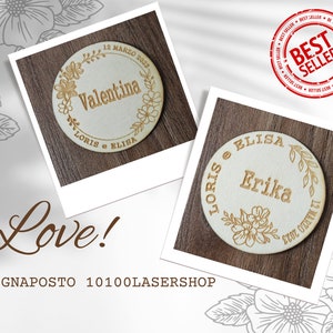 Segnaposto matrimonio,TAG personalizzato,BATTESIMO,personalized wooden name,laser costom,segnaposto,wedding place card, wedding table decor,