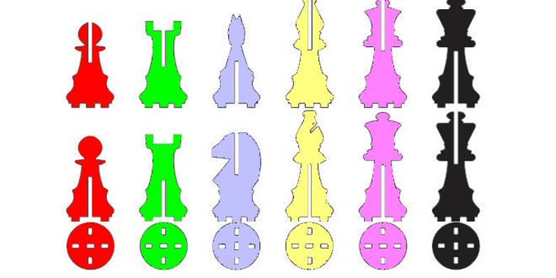 Chess, Chess Set Laser Cutting File - Digital Model, 3 Mm Laser Cut ...