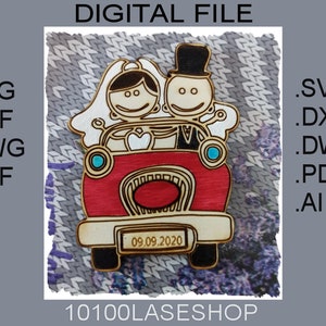 Magnet für Hochzeit, anpassbare Hochzeit, Hochzeitskarte, Lasergravur-Hochzeitsbegünstigungen anpassbar, Hochzeitsplatzhalter, k40 Flüstern