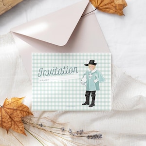 Carte Invitation Anniversaire - Mousquetaire