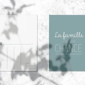 Carte Postale "La famille est une chance"
