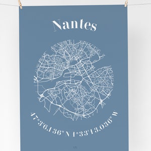 Affiche GPS - Plan détaillé - Villes