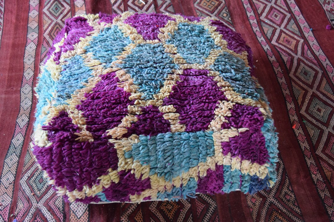 Home Decormoroccan Kilim Poufhandmade Ottoman Poufcoffee Etsy UK