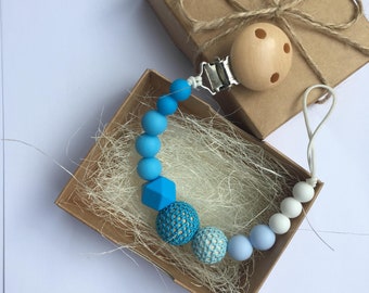 Silicone Pacifier Clip Binky Clip Dummy Teether Clip Soother Clip Baby gift Universal Clip Toy Clip Newborn Baby Boy Chew Beads