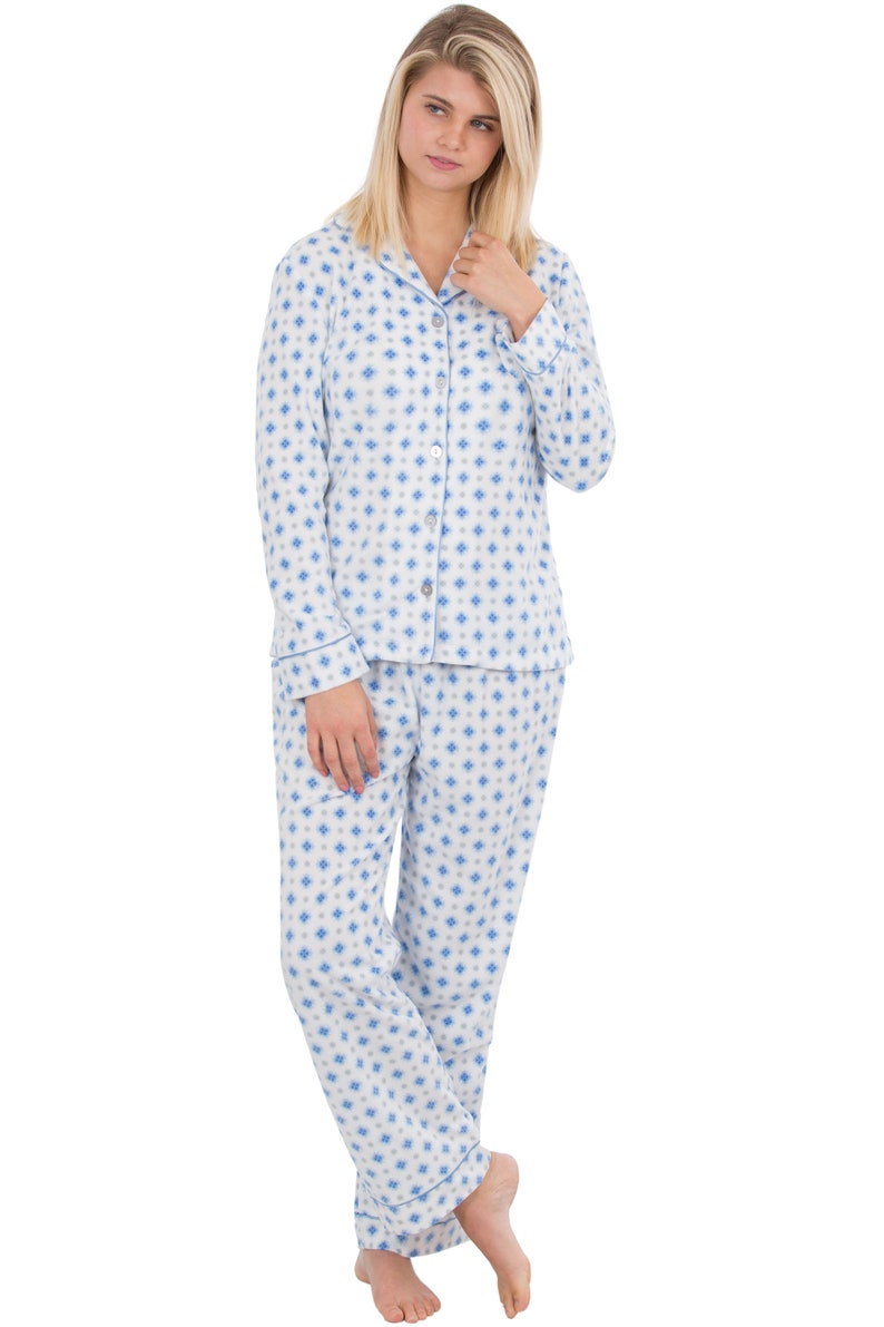 Soft Micro Fleece Pajamas for Women Cozy Pajama Set Etsy