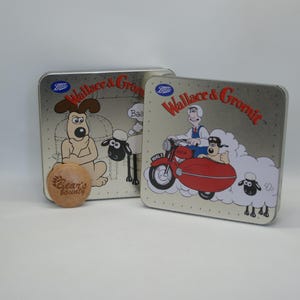 Vintage Wallace & Gromit Trinket Tin, 1990s Collectible for sale individually