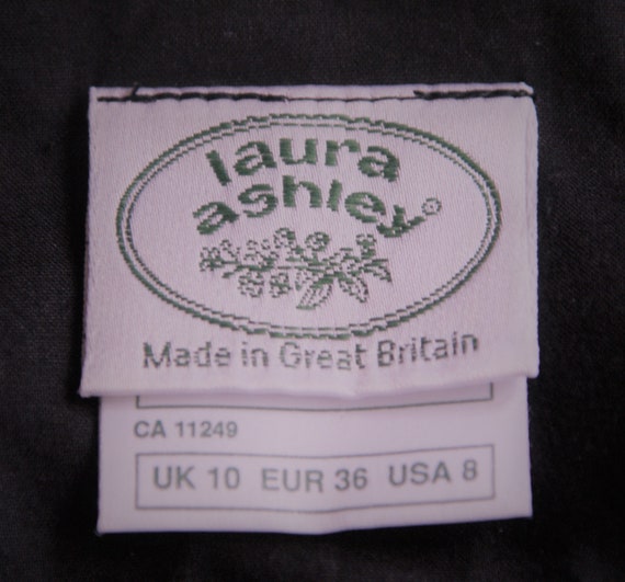 Laura Ashley vintage strapless dress - lined cott… - image 7