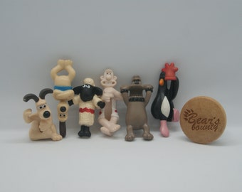 Wallace & Gromit Pencil Toppers - vintage