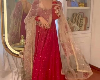 Royal Anarkali Robe – Traditionelles indisches Kleid mit Dupatta – Ready to Wear ethnischen Outfit für Hochzeiten & festliche Veranstaltungen