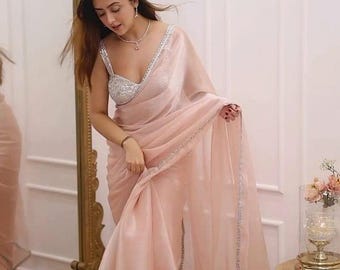 Celestial Silver Lace Saree – Designer Saree for Weddings & Special Occasions – Luxury Ethereal Drape – Indian Fashion – Timeless Elegance