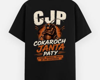 CJP T-Shirt, Cokerock Janta Party Grafik-T-Shirt, Unisex Baumwoll-Shirt